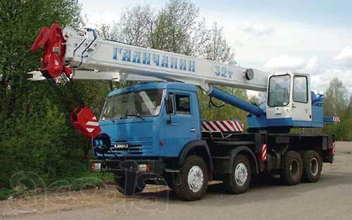 Аренда автокрана 32 тонны Галичанин КС-55729-1В