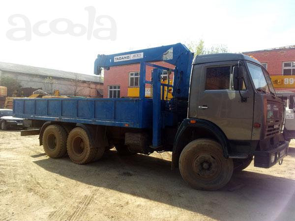 Аренда манипулятора Камаз с грузоподъёмностью борта 12 тонн, кран 3 тонны