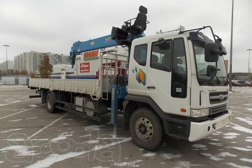 Аренда кран-манипулятора Daewoo Novus грузоподъёмность 15 тонн, кран 7 тонн