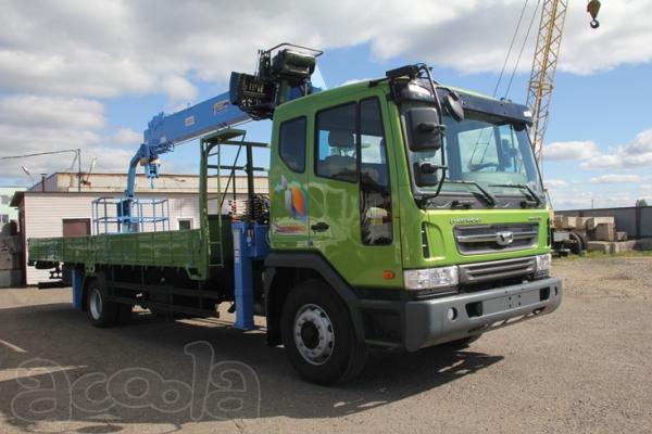 Аренда воровайки Daewoo Novus грузоподъёмность борта 7 тонн, стрела на 5 тонн
