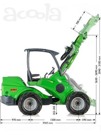 Минипогрузчик AVANT 745 (Finland) с ковшом 1450мм/420л