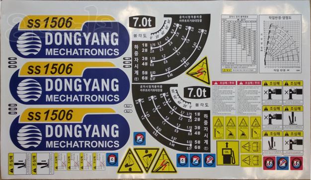 Комплект наклеек для КМУ Dong Yang SS1506